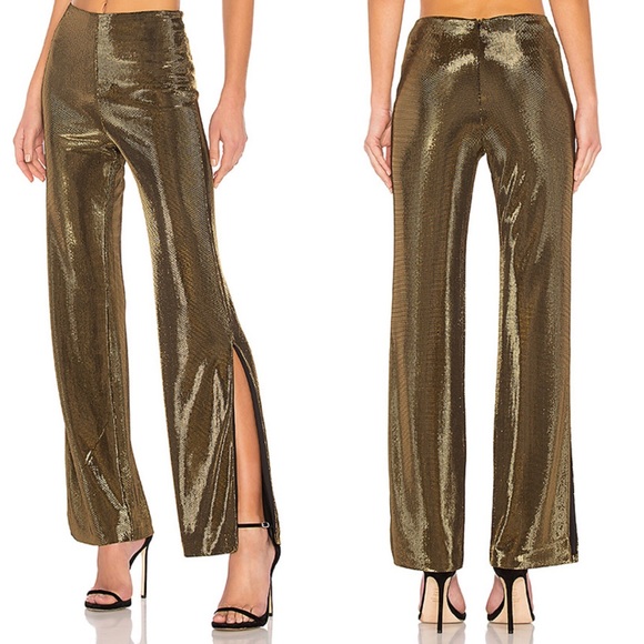 revolve Pants - H:ours x REVOLVE Sonora Wide Leg Pant in Bronze